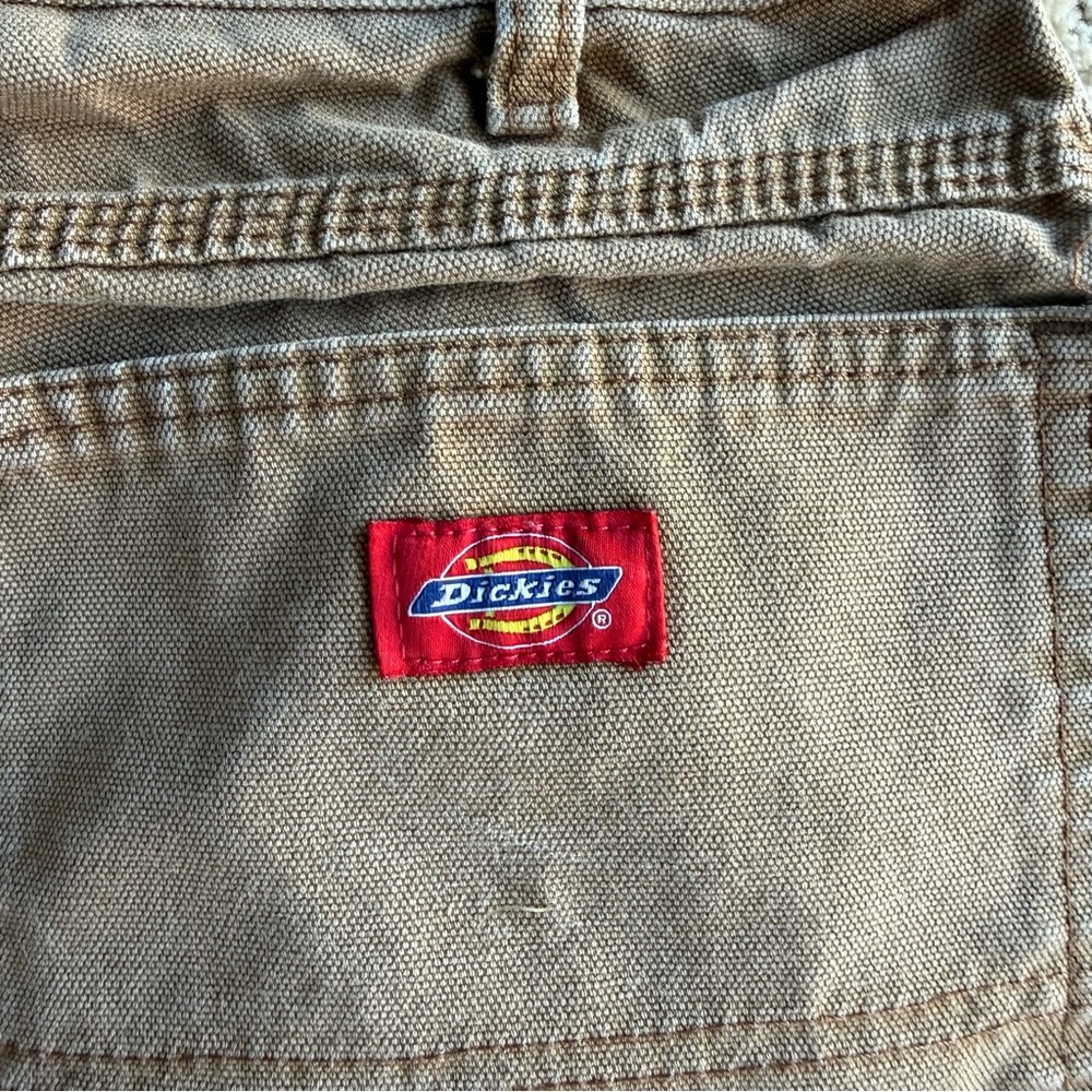 Dickies Brown Carpenter Work Pants 34x32 Canvas Utility Workwear - Picture 6 of 8